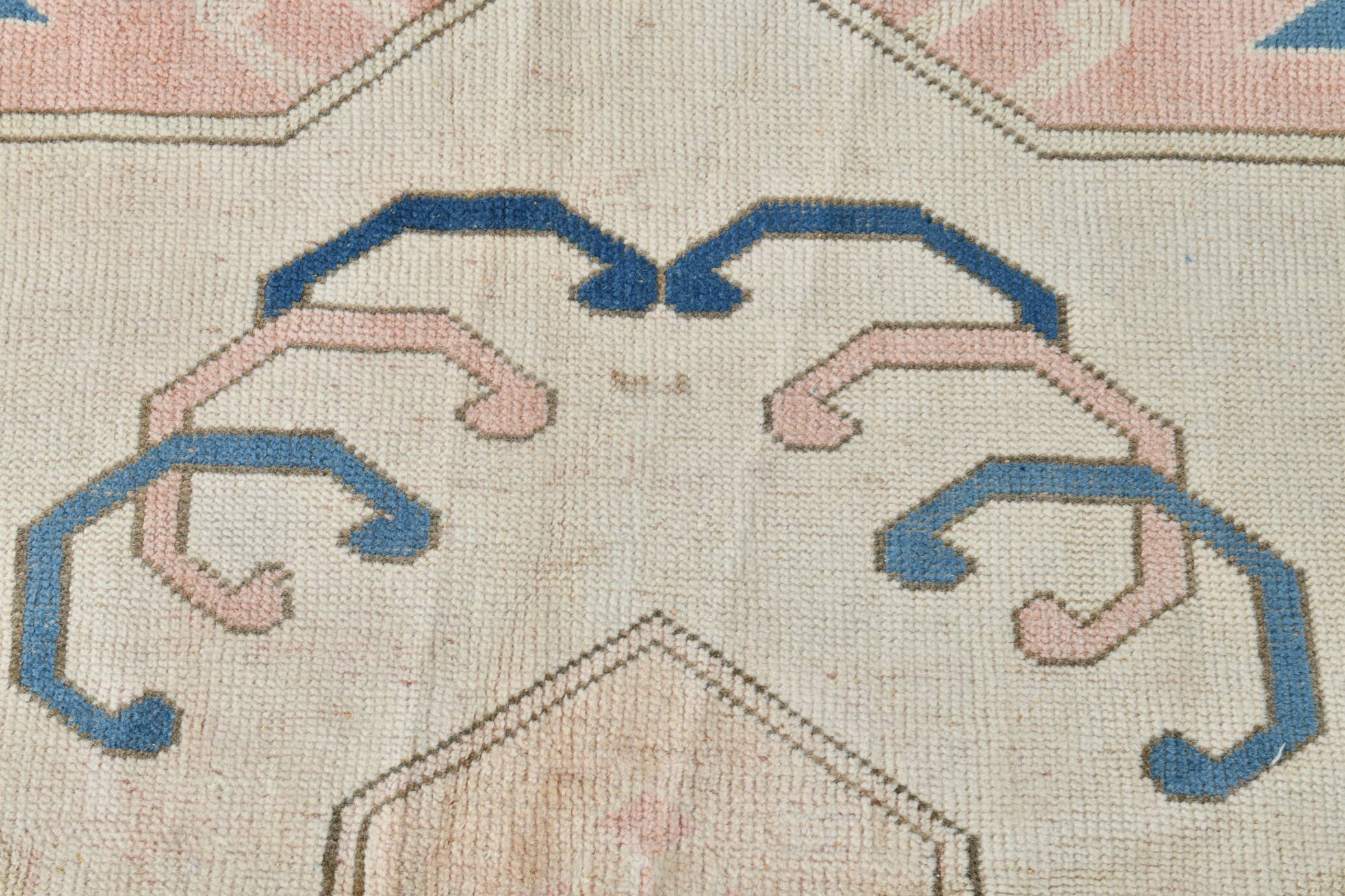 5x7 Peach & Blue Contemporary Vintage Rug, 154x226Cm SK22969