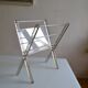 Modernist magazine holder Pop Space age smoked plexiglass vintage 70s
