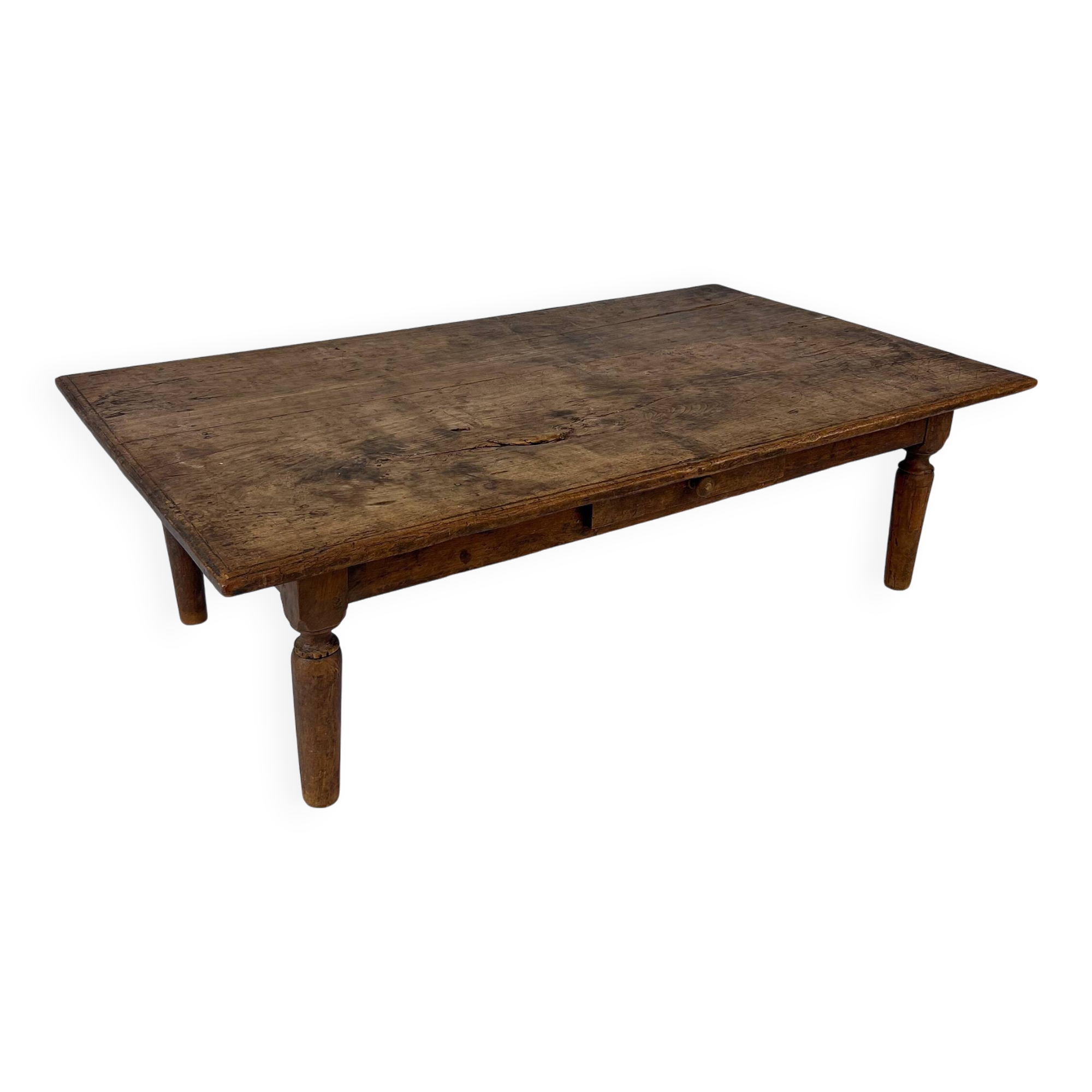 Table basse antique hollandaise en chêne, XIXe siècle