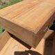 Old and authentic workshop counter with 3 large oak drawers.