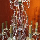 Chandelier crystal stamp cage, eight points of light