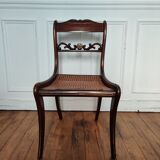 Chaise en bois cannée