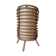 Cylindrical rattan lamp by Louis Sognot