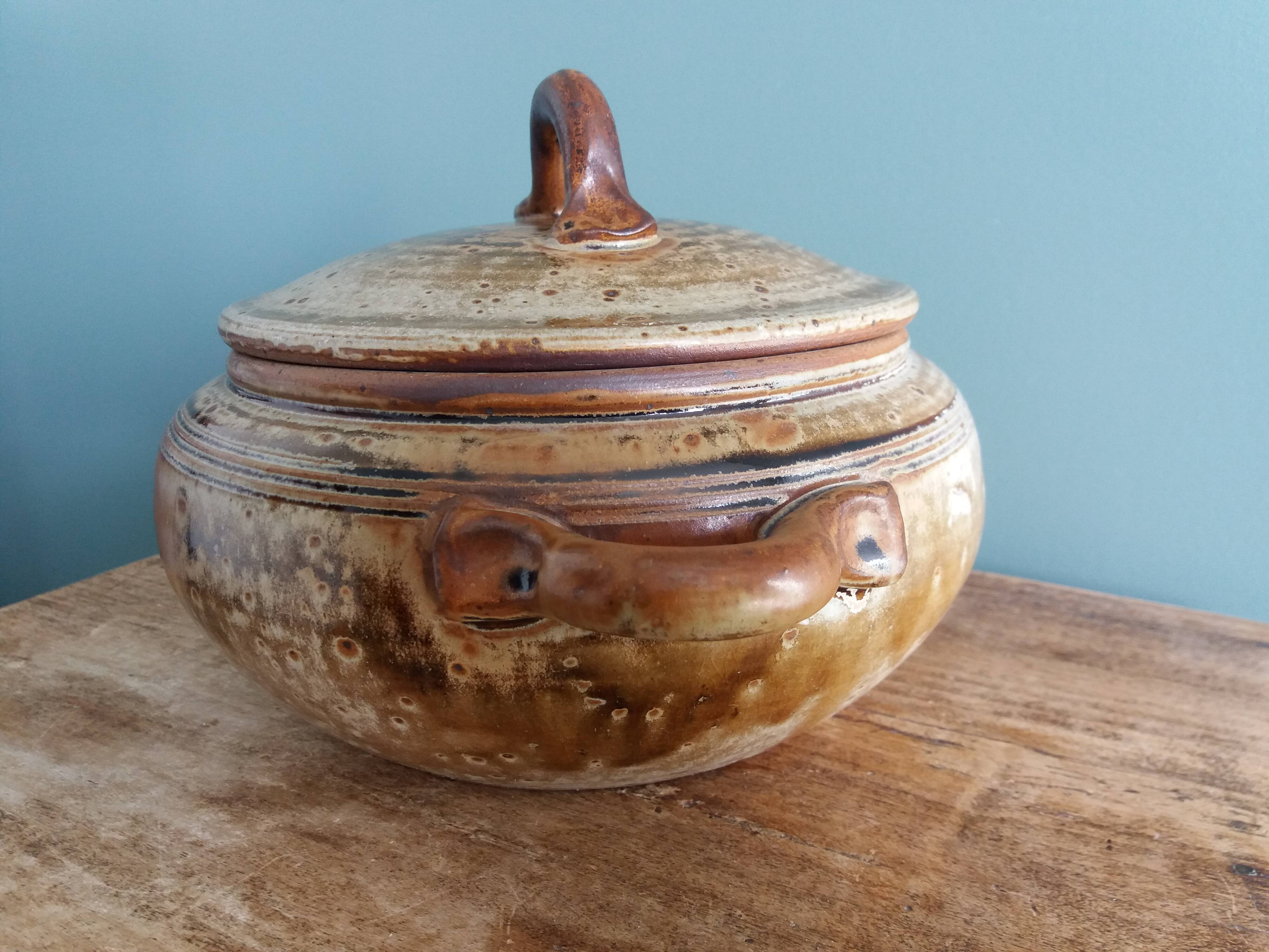 Stoneware vegetable tureen from Puisaye, Jean-Pierre Prud’homme