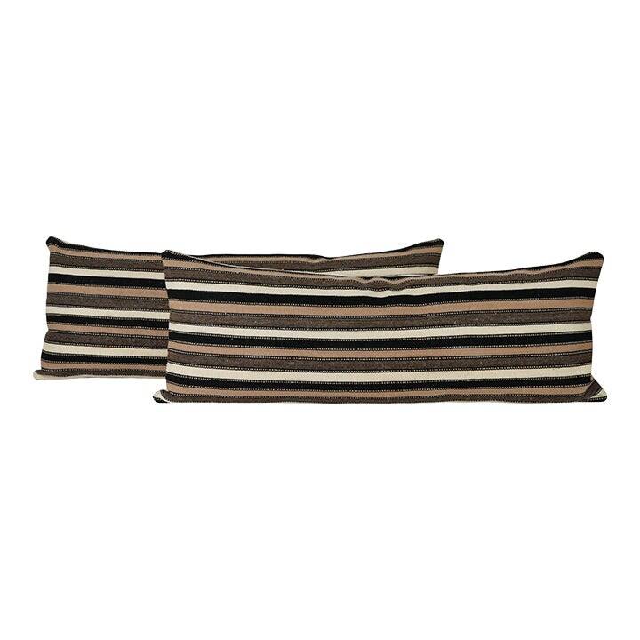 Set of 2 vintage kilim cushion covers 46x122 cm