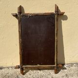 Miroir ancien en bois style bambou