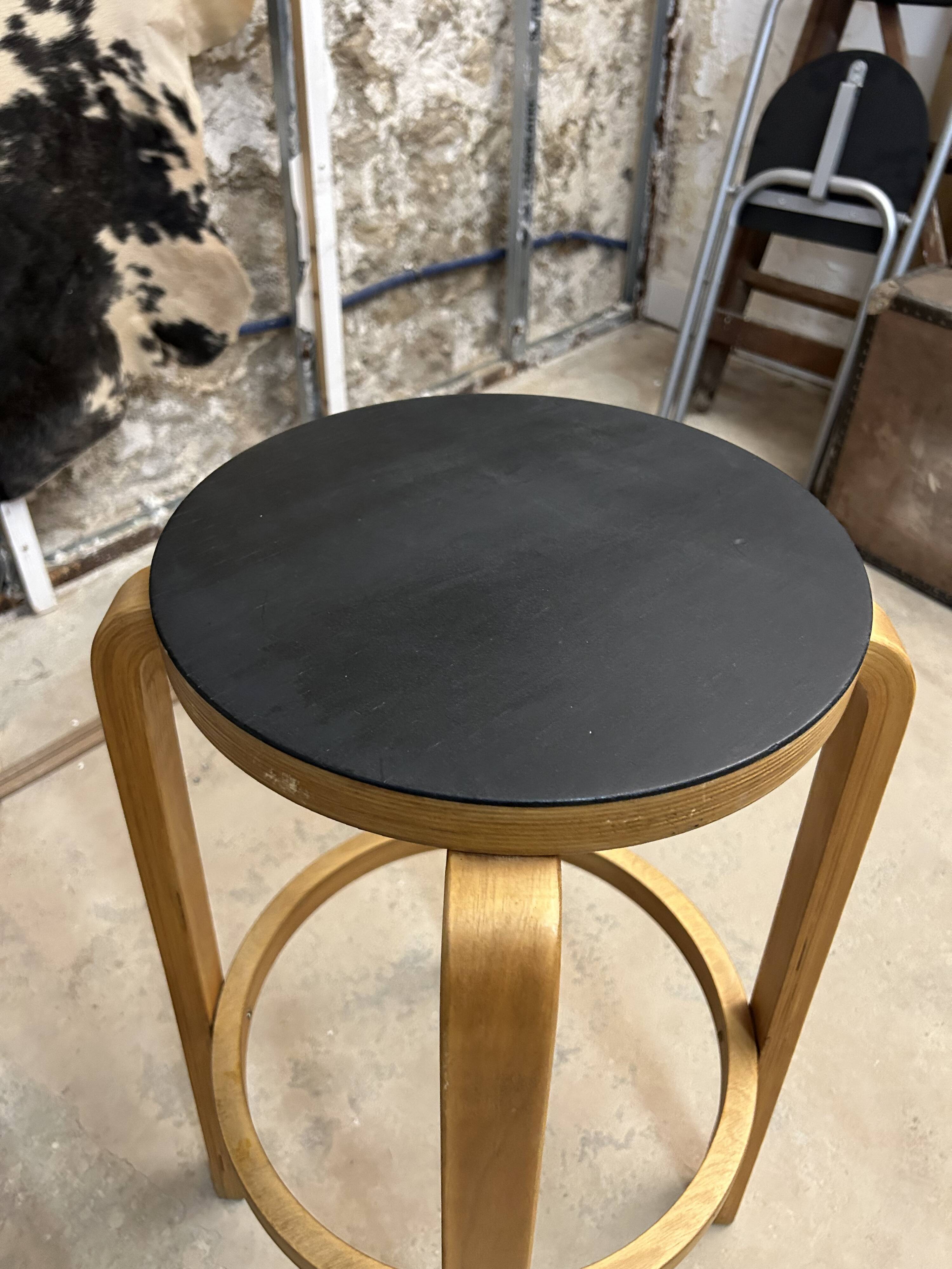 Pair of Alvar Aalto bar stools, 1960s