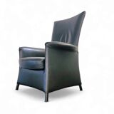 2 x armchair by Wittmann, design Paolo Piva, model Alta Highback, black leather