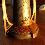 Glass vase worked with acid