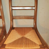 6 old straw chairs