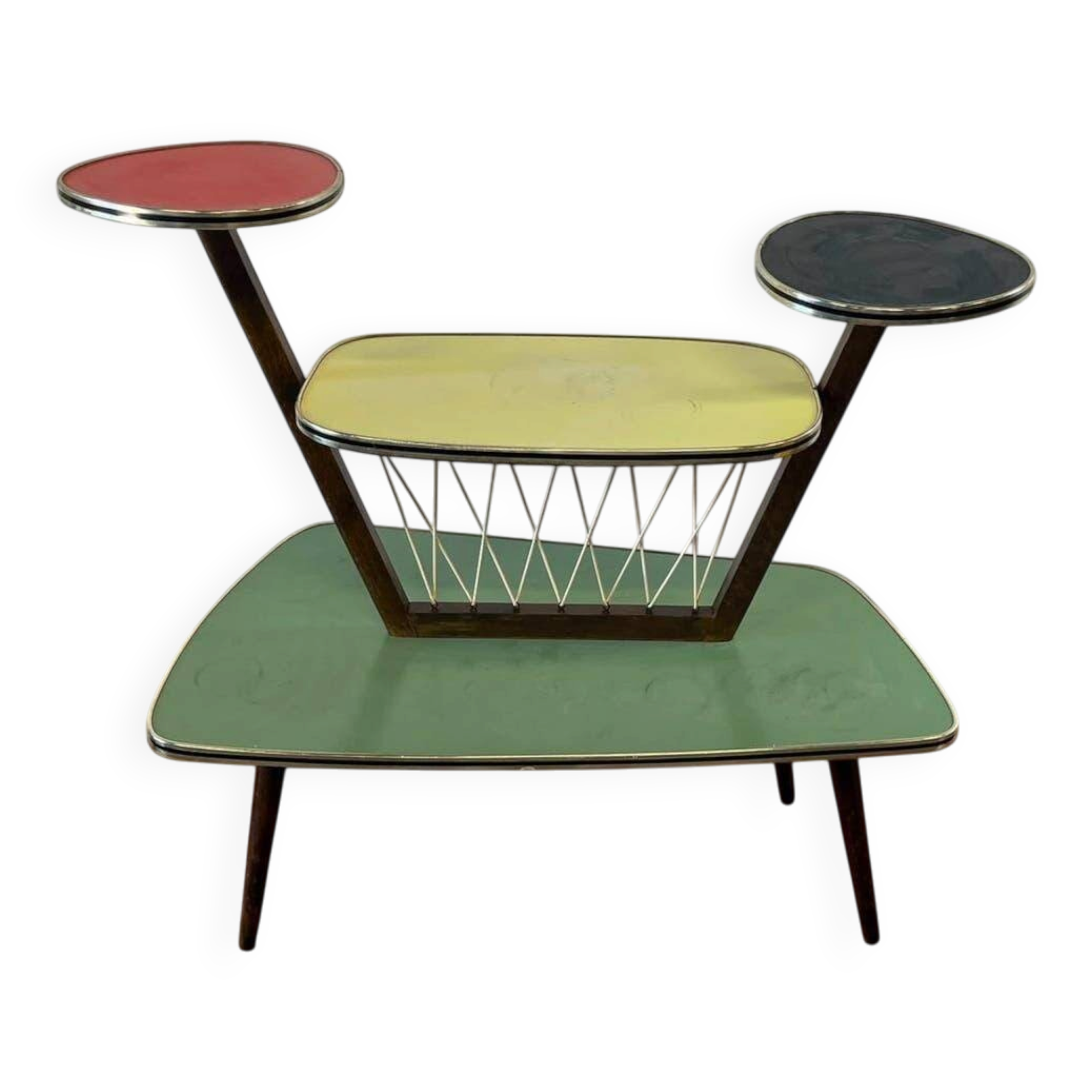 Vintage rockabilly side table/plant table in 4 colours.