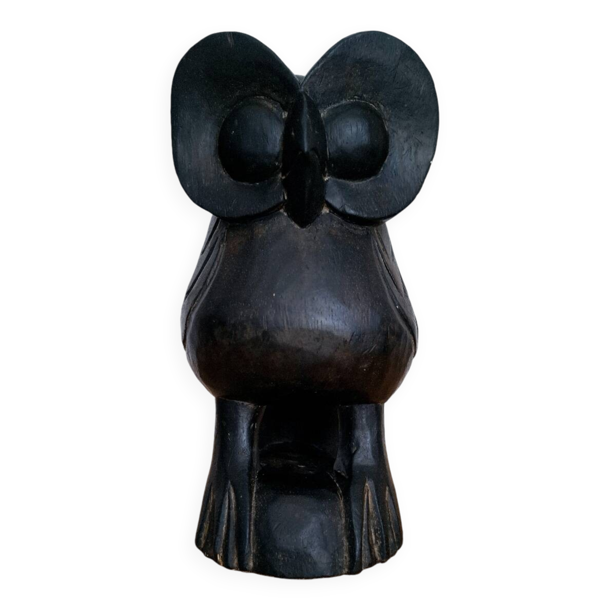 Chouette en bois sculpté vintage