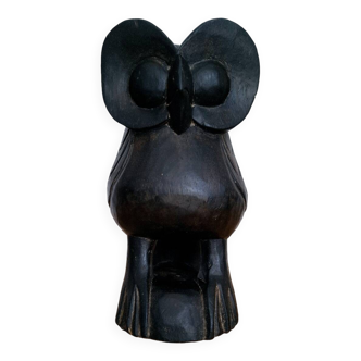 Chouette en bois sculpté vintage