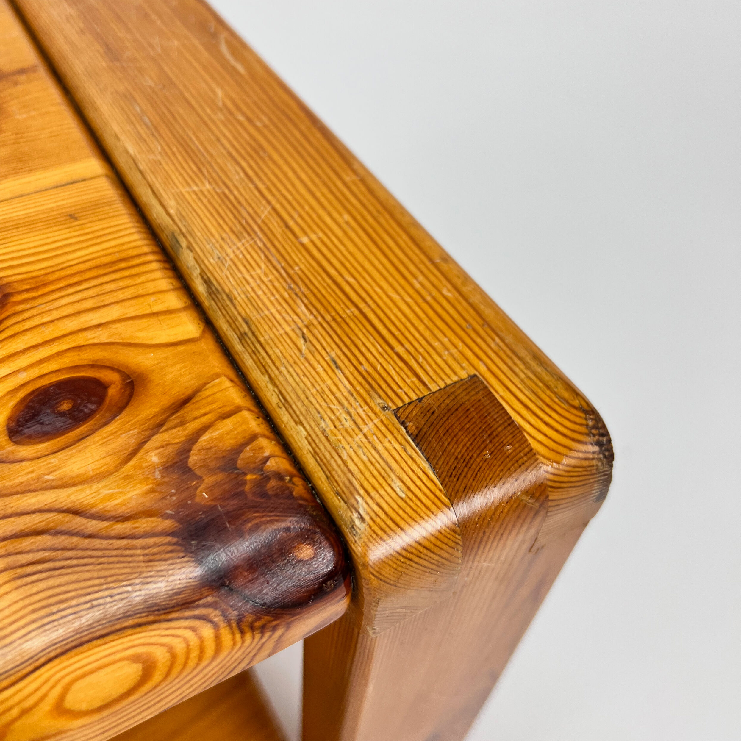 Maison Regain Pine stool or sidetable, 1970