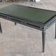 Maison Jansen black lacquered wooden desk from the 1960s with chair.