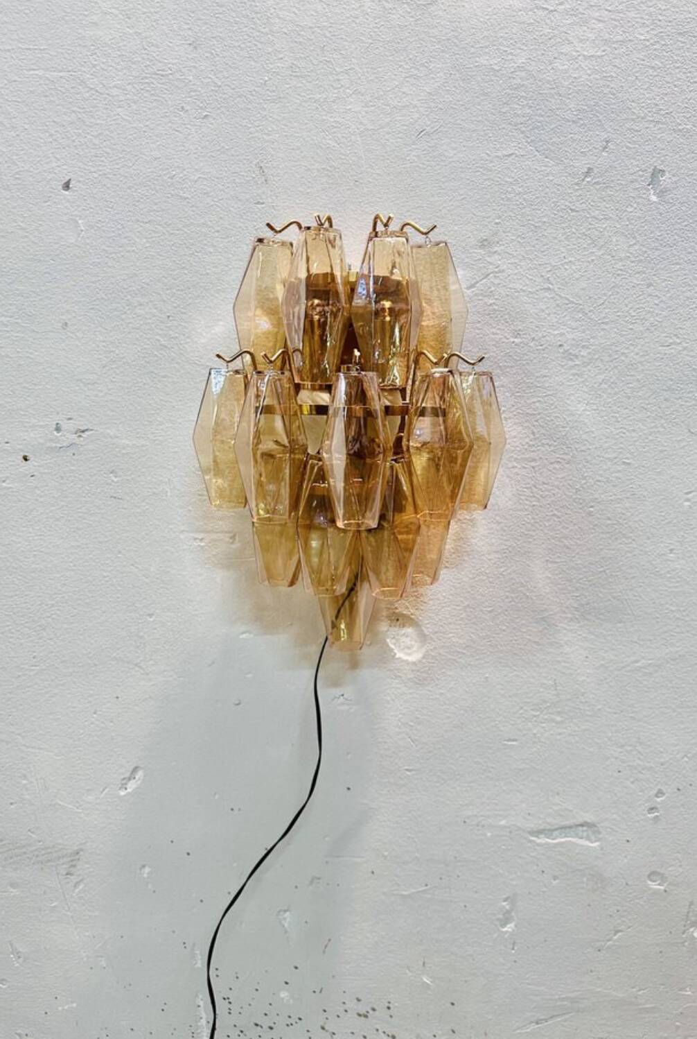 Applique da parete in vetro di Murano, anni '70, set di 2