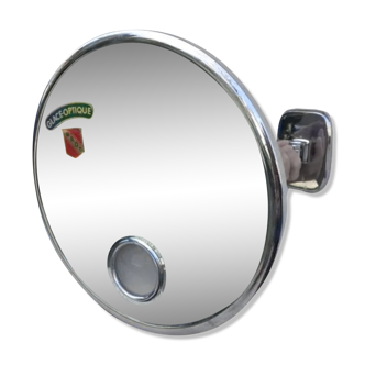 Chrome magnifying luminous mirror brand Brot 50s-60s
