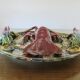 Wall plate in slipware, Caldas da Rainha, Palissy, 1930s, vintage