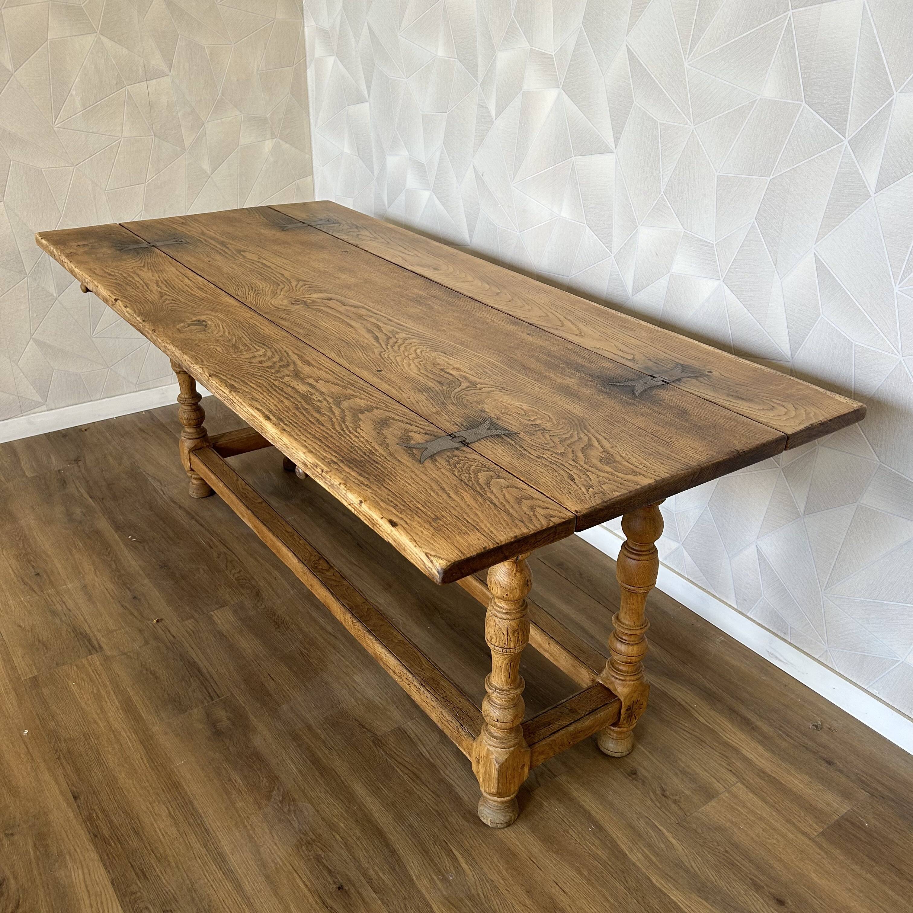 Solid Oak Folding Farmhouse Table