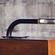 Lampe années 1970 en métal noir, laiton et chrome Ingo Maurer
