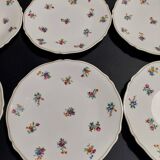Dessert plates series of six Limoges Legrand porcelain