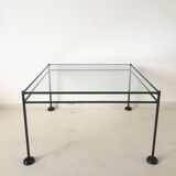 Table low minimalist metal and glass to the 1960s