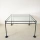 Table low minimalist metal and glass to the 1960s