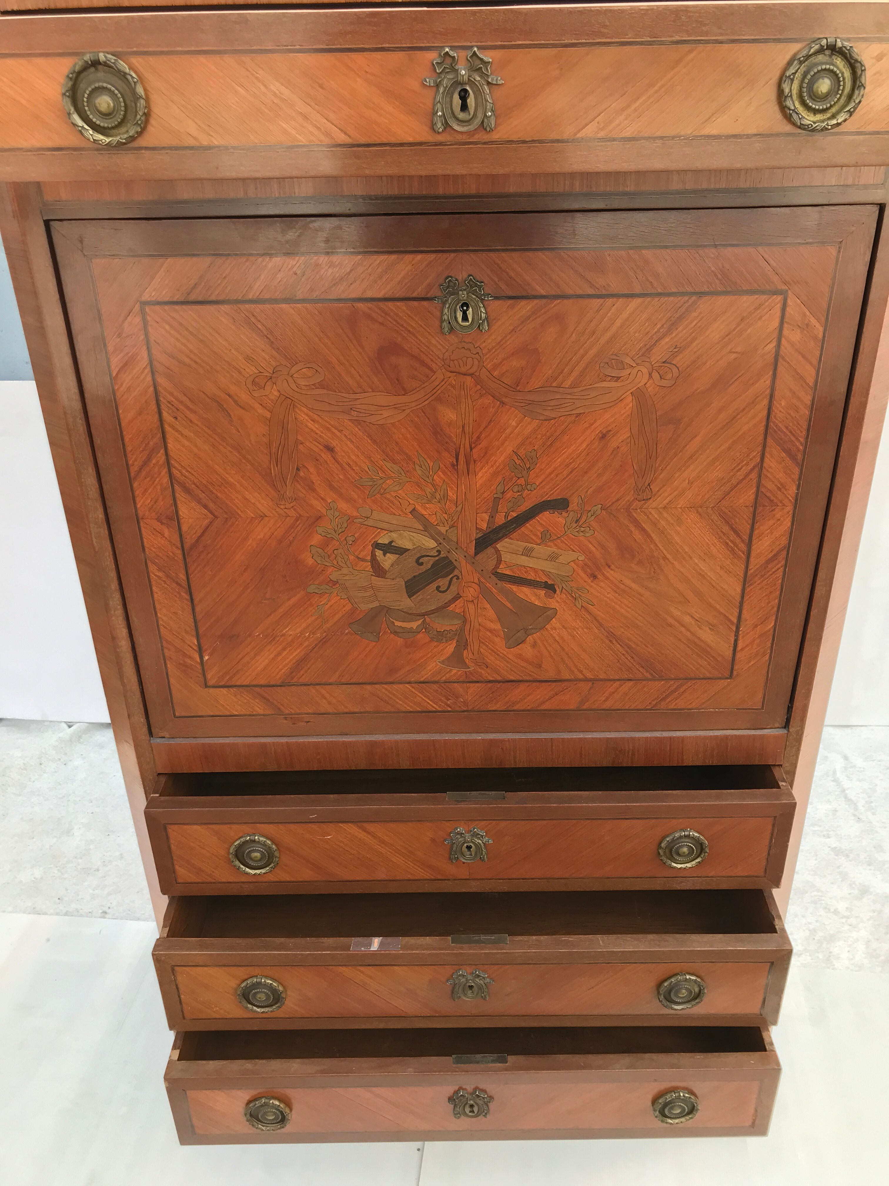 Secretary xviii stamped in louis xvi transition style