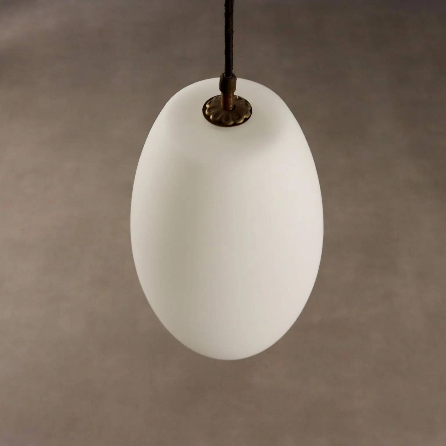 Vintage glass ceiling light, design, Italy, 1960s