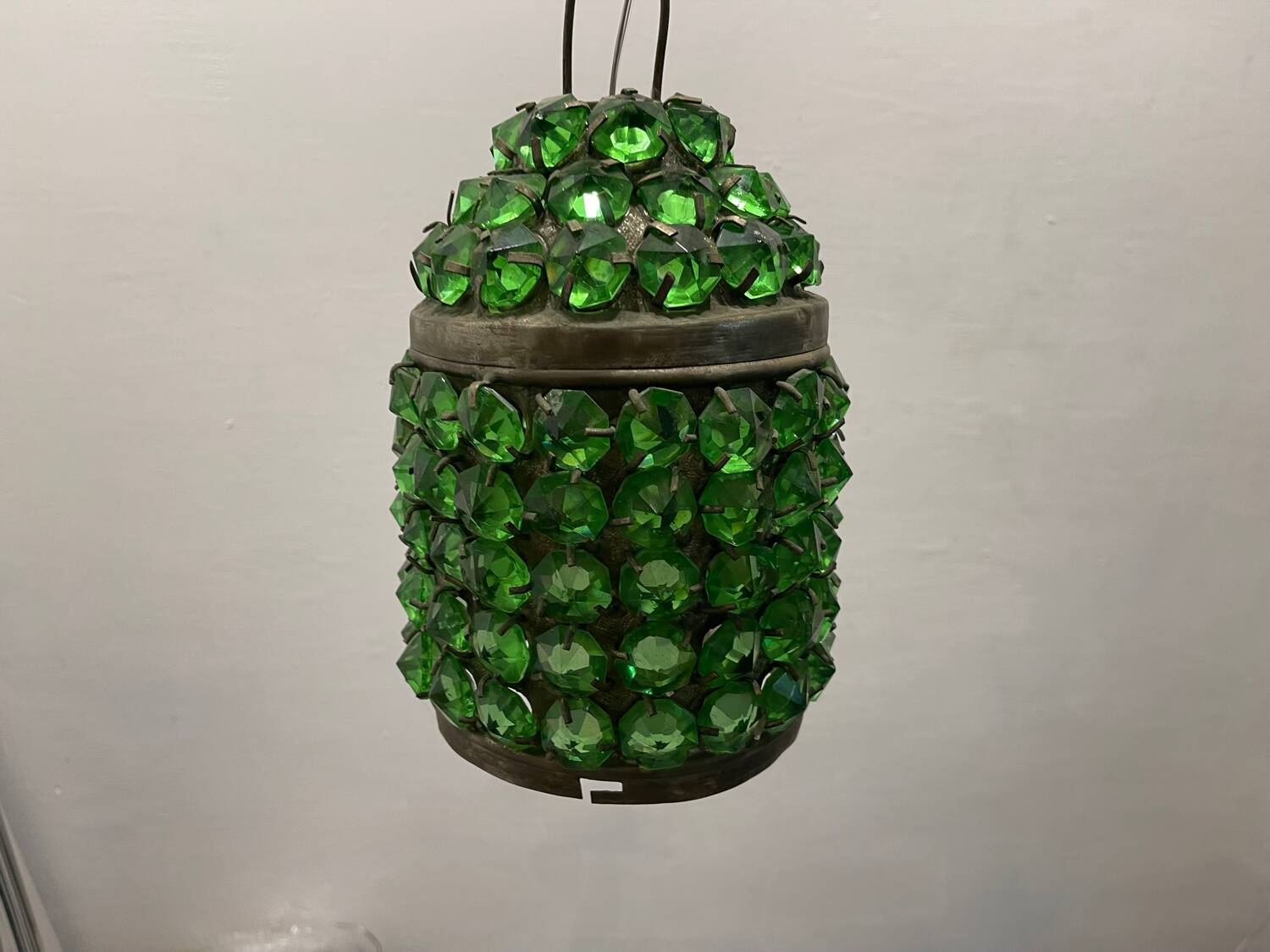 Small Green Crystal Light Pendant 1960’s