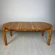 1980s Vintage Round Extendable Pine Dining Table