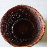 Woven wicker planters