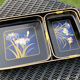 Vintage black lacquered trays