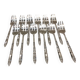 12 silver-plated metal cake forks, Ercuis Russian model.