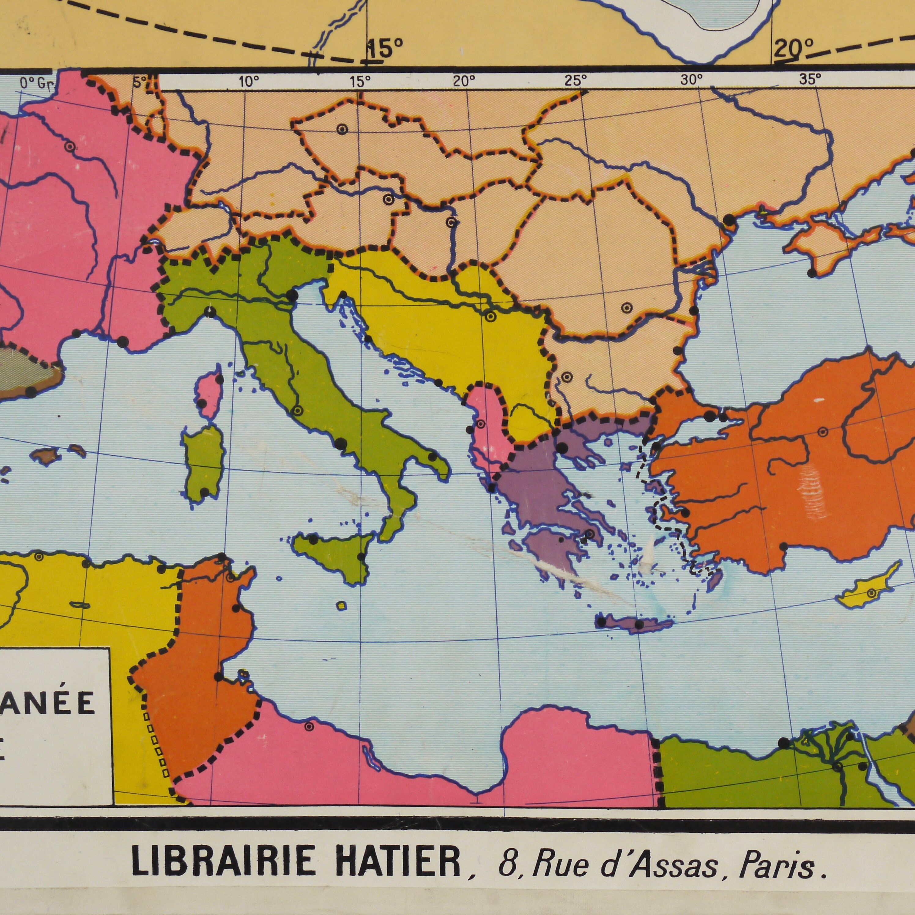 Carte de géographie Camille Vallaux - Cartes générales des océans et des mers