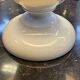 Napoleon III lamp in white opaline glass with bird decoration from the late 19th century