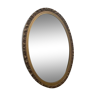 Old oval mirror with gold metal frame 50x70cm