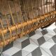 Rattan and leather booster desk