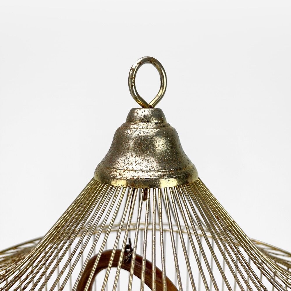 Golden bird cage with fine gold a.fay & co 1950