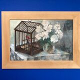 Peinture à la gouache vintage