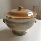 Soupière avec couvercle en grès du Marais