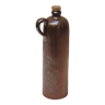 Ancienne bouteille en grès marron  emaillée avec bouchon liège