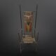 Copper and brass throne chair by Cor de Ree, Netherlands 1990
