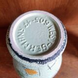 Set of Two Vintage Fat Lava Hand-painted Ceramic Vases by Bay Keramik - West Germany - 1960s
