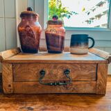 Meuble de rangement en olivier