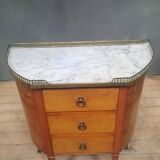Small Louis XVI style chest of drawers with rounded sides