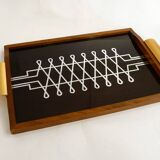 Plateau moderniste décor graphique miroir