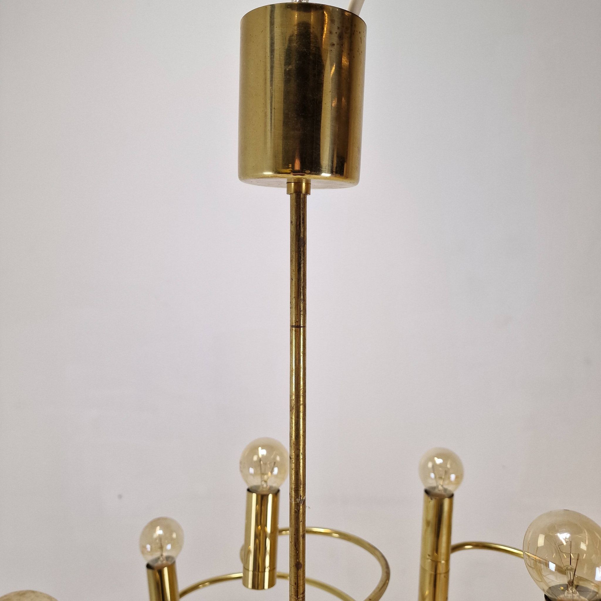 Mid Century Chandelier Designed by Sciolari, 1970's (2 available)