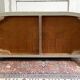 Directoire French silk sofa bench with blue, grey and white 18th century patterns