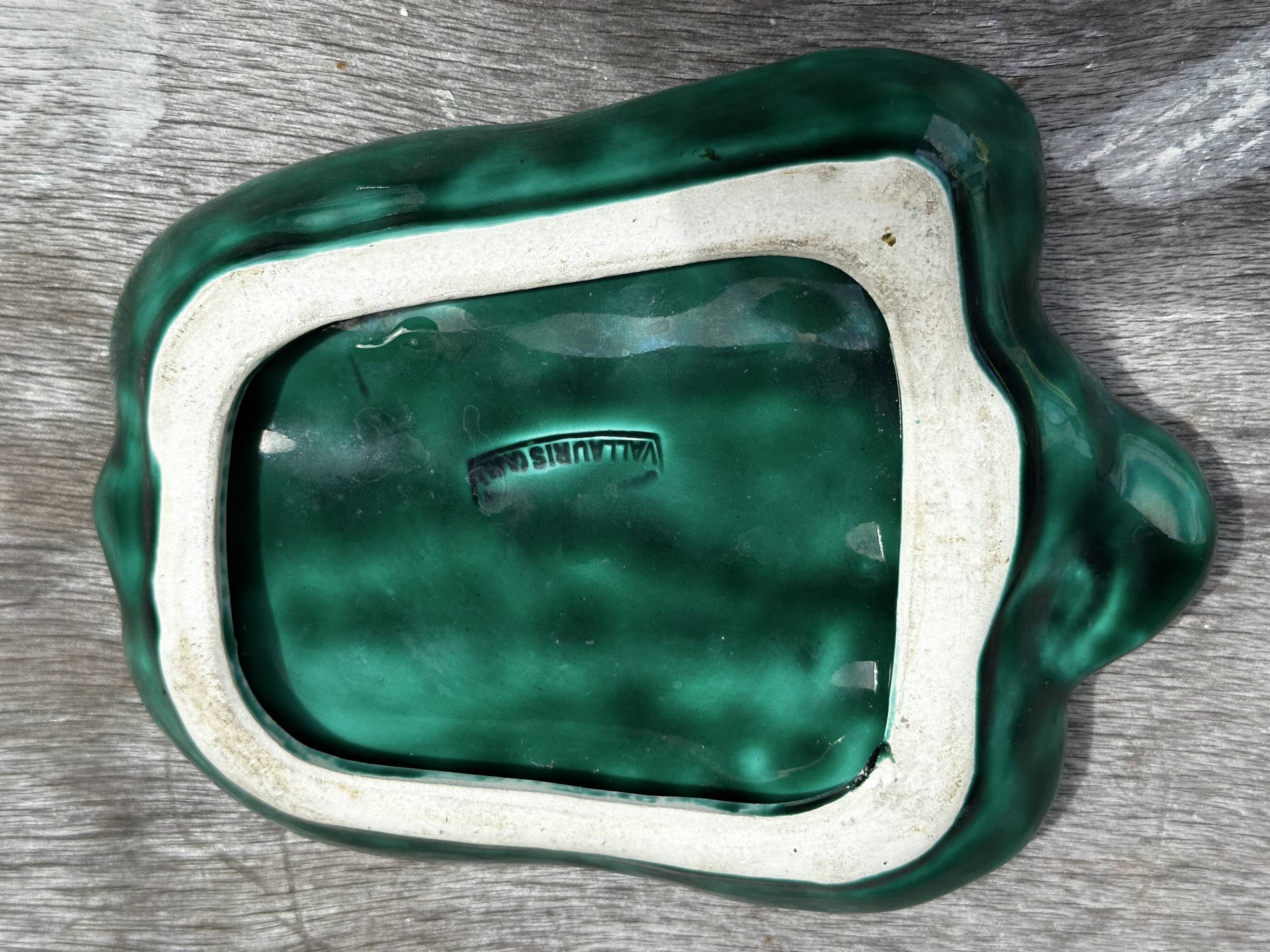 1950s Pepper-Shaped Butter Dish, Signed Vallauris